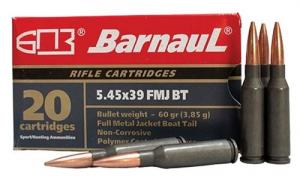 BARNAUL 5.45x39 60gr FMJBT Stl/Pol 500rd - BRN 545X39 FMJBT60