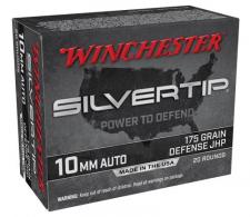 W 10mm 175gr. Silver Tip Hollow Point       20/Box - W10MMST