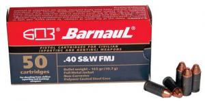 BARNAUL 40 S&W 165gr FMJ Stl Poly  500Rd