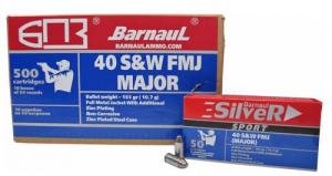 BARNAUL 40 S&W 165gr FMJ IPSC Zinc 500Rd