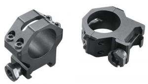 Weaver 4-hole Skeleton 30mm Riflescope Rings, Medium, Matte Black - 48365