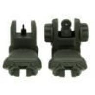 AR15 Same Plane/Low Profile Polymer Flip Up Sights w/Dual Ap - \\\'\\\'