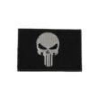 PUNISHER BLACK PATCH w/ ADHESIVE