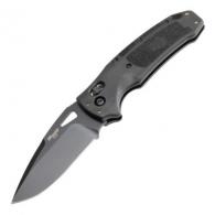 Hogue K320 Nitron Manual Folder 3 1/2" Drop Point Blade Black