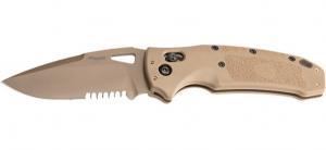 Hogue Sig Sauer K320 M17 Folding Knife, Coyote Tan 3.5", Able Lock Drop Point