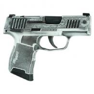 Sig Sauer Exclusive P365-380 "Sun Flower" Handgun 380 Auto 10rd Magazine 3.1" Barrel Black Manual Safety - 365380BSSMS/640164SF