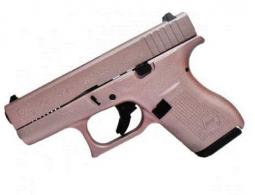 GLOCK 42 HGA 380 AUTO 3.46 IN BBL FS 5LB 2 6 Round MAGS CERAKOTE ROSE GOLD FRAME AND SLIDE