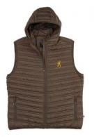 Browning Packable Puffer Hooded Vest Major Brown S - 3053089801