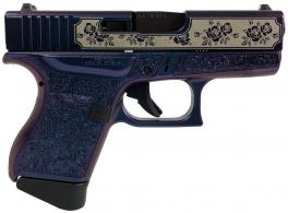 Glock 43 Custom "Glock & Roses" 9mm Semi Auto Pistol - UI4350201MGR Glock 43 Custom "Glock & Roses" 9mm Semi Auto Pistol - UI4350201MGR