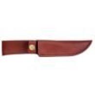 REMINGTON STACKED LEATHER 10"" FIXED BLADE W/ BRN LTHR SHEAT