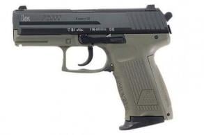 H&K V3 9MM Black w/Green Front Sights - P2000SK