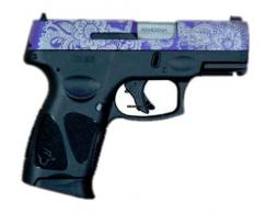 Taurus G3C 9mm Black/Black 3.26" 3x12 Optic Ready Purple Paisley - 1G3CP931PPP