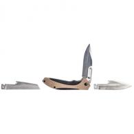 Remington RXB Liner Lock Folding Knife 4-1/2" Multi Blade Tan and Black