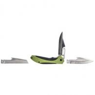 Remington RXB Liner Lock Folding Knife 4-1/2" Multi Blade Green and Black - R15737