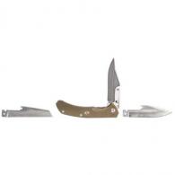 Remington RXB Liner Lock Folding Knife 4-1/2" Multi Blade OD Green - R15739