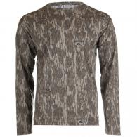 Habit Bear Cave Camo Tee Long Sleeve Mossy Oak New Bottomland Medium - TS10006-014-M
