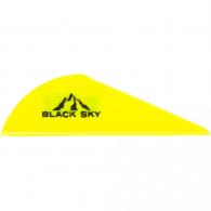 Bohning Black Sky Vane 2 in. Neon Yellow 36 pk. - 10901NY2
