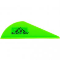 Bohning Black Sky Vane 2 in. Neon Green 36 pk. - 10901NG2