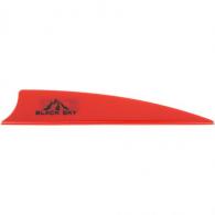 Bohning Black Sky Vane 3 in. Shield Cut Red 36 pk. - 10911RD3