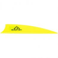 Bohning Black Sky Vane 3 in. Shield Cut Neon Yellow 100 pk. - 10912NY3