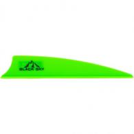 Bohning Black Sky Vane 3 in. Shield Cut Neon Green 100 pk. - 10912NG3