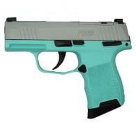 Sig Sauer "Silver Slide/Tiffany Frame" P365 Optic Ready 9mm Semi Auto Pistol - 3659BXR3PMS/681235TFCSS