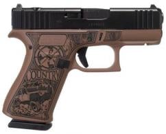 Glock 43X MOS FXD 9mm w/front rails-Engraved Country Bourbon Cerakote - PX4350201FRMOSCTRYDB Glock 43X MOS FXD 9mm w/front rails-Engraved Country Bourbon Cerakote - PX4350201FRMOSCTRYDB