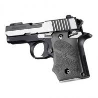 Hogue 1911 Gov't Rubber Handgun Grips with Finger Grooves Slate Grey Hogue 1911 Gov't Rubber Handgun Grips with Finger Grooves Slate Grey