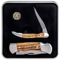 Remington Whitetail and Fox Tin Collector Gift Set Folding Knives 2/ct Remington Whitetail and Fox Tin Collector Gift Set Folding Knives 2/ct