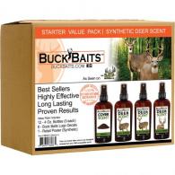 Buck Baits Starter Kit Doe/Doe in Heat/ Buck/ Earth Cover 3 oz. ea. - BBSDU12STARTER-A