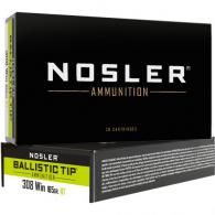 Nosler Ballistic Tip Rifle Ammunition 308 Win. 165 gr. BT SP 20 rd. - 40063