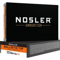 Nosler Varmint Ballistic Tip Rifle Ammunition 223 Rem. 55 gr. BT SP 20 rd. - 61025