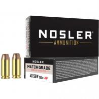Nosler Match Grade Handgun Ammunition 40 S&W 150 gr. HG JHP 50 rd. - 51181 Nosler Match Grade Handgun Ammunition 40 S&W 150 gr. HG JHP 50 rd. - 51181