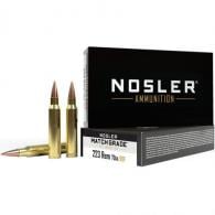 Nosler Match Grade Rifle Ammunition 223 Rem. 70 gr. RDF HPBT 20 rd. - 60130