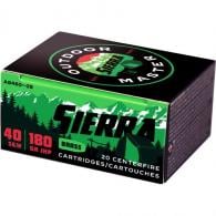 Sierra Outdoor Master Handgun Ammo 40 S&W 180 gr. JHP 20 rd. - A8460--28