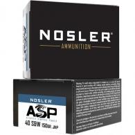 Nosler ASP Handgun Ammo 40 S&W 150 gr. HG JHP 20 rd. - 51283