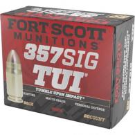Fort Scott Munition Pistol Ammo 357 Sig 95 gr. TUI 20 rd. - 357SIG-095-SCV Fort Scott Munition Pistol Ammo 357 Sig 95 gr. TUI 20 rd. - 357SIG-095-SCV