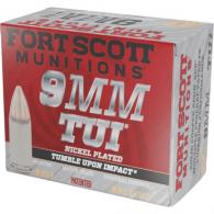 Fort Scott Munition Nickel Plated Pistol Ammo 9mm 80 gr. TUI 20 rd. - 9MM-080-SCVNIC Fort Scott Munition Nickel Plated Pistol Ammo 9mm 80 gr. TUI 20 rd. - 9MM-080-SCVNIC