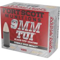 Fort Scott Munition TPD Black Pistol Ammo 9mm 80 gr. TUI 20 rd.