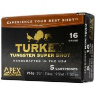 Apex Turkey TSS Shotgun Ammo 16 ga. 2-3/4 in.1-5/8oz #9 shot 5 Round - PT16-9 Apex Turkey TSS Shotgun Ammo 16 ga. 2-3/4 in.1-5/8oz #9 shot 5 Round - PT16-9