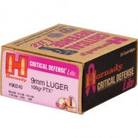 Hornady Critical Defense Handgun Ammo 9mm Lite 100 gr. FTX 25 rd. - 90240