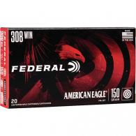 Federal American Eagle Rifle Ammo 308 Win. 150 gr. FMJ Boat-Tail 20 rd. - AE308D Federal American Eagle Rifle Ammo 308 Win. 150 gr. FMJ Boat-Tail 20 rd. - AE308D