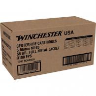 Winchester USA Rifle Ammo 5.56mm 55 gr. FMJ 1000 rd. - WM1931000 Winchester USA Rifle Ammo 5.56mm 55 gr. FMJ 1000 rd. - WM1931000