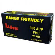 Tulammo Pistol Ammo .380 ACP, 95 Grain, Brass Jacketed FMJ, 50 Rounds - TA380911