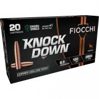 Fiocchi Knock Down Rifle Ammo 6.5 Creedmoor 120 gr. Copper Hollow Point 20 rd. - 65CMCHA Fiocchi Knock Down Rifle Ammo 6.5 Creedmoor 120 gr. Copper Hollow Point 20 rd. - 65CMCHA