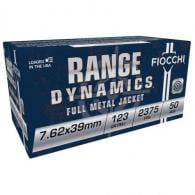 Fiocchi Range Dynamics Rifle Ammo 7.62x39 123 gr. FMJ 50 rd. - 762X39A