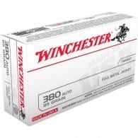 Winchester USA Pistol Ammo .380 ACP 95 gr. FMJ 50 rd. - Q4206