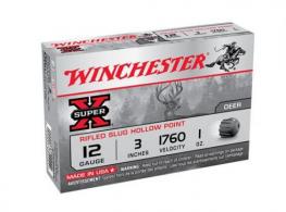 Winchester Super-X Rifled Slug Hollow Point 12 ga. 3 in. 1 oz. Slug 5 rd. - X123RS15 Winchester Super-X Rifled Slug Hollow Point 12 ga. 3 in. 1 oz. Slug 5 rd. - X123RS15
