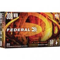 Federal Fusion Rifle Ammo 308 Win 150 gr. Fusion Soft Point 20 rd. - F308FS1 Federal Fusion Rifle Ammo 308 Win 150 gr. Fusion Soft Point 20 rd. - F308FS1