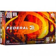 Federal Fusion Rifle Ammo 308 Win 165 gr. Fusion Soft Point 20 rd. - F308FS2